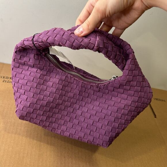 🍁 VIRAL NWT Rubi Woven Goldie Mini Handle Purple - Picture 2 of 9